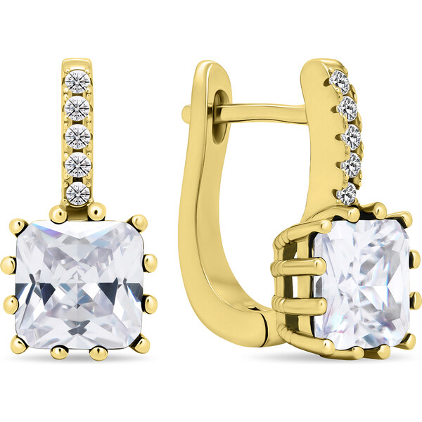 Brilio Silver Originálne pozlátené náušnice so zirkónmi EA670Y 66585140