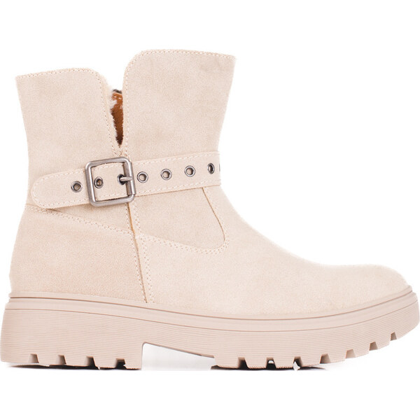 Goodin Béžové dámske čižmy s prackou GD-TL40BE 36250772