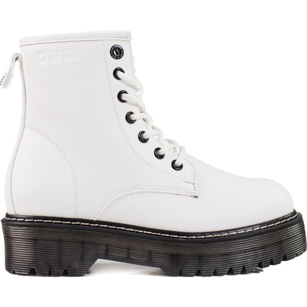 Dámske biele šnurovacie členkové topánky BIG STAR KK274536W 36250787