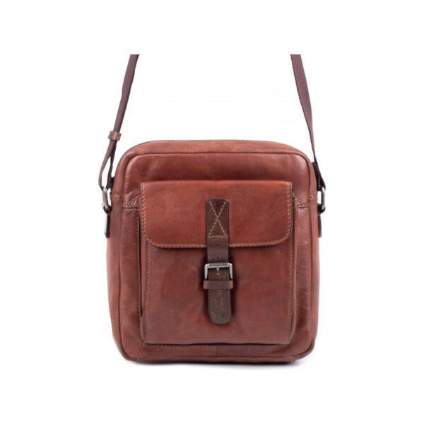 SEGALI Pánska kožená taška cez rameno SG 229405 tan 36261147