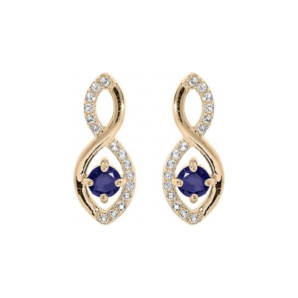 Troli Očarujúce pozlátené náušnice s modrými zirkónmi PO/SE09089B 66590381