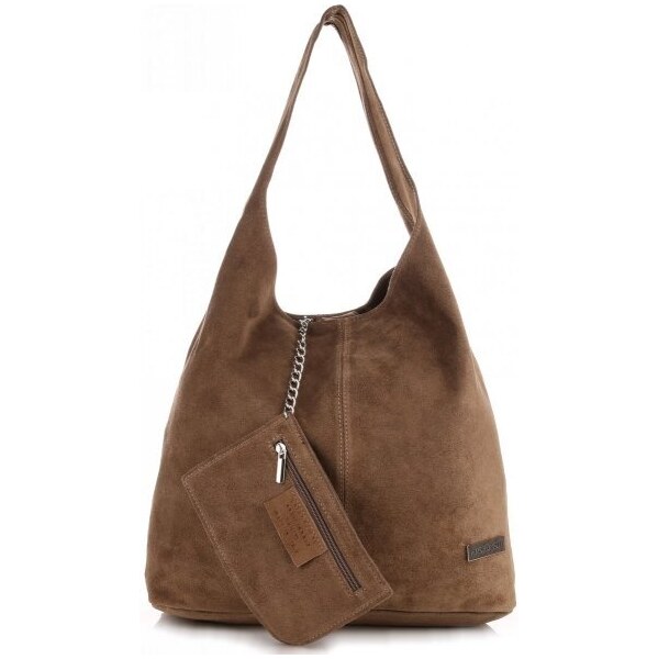 Kožené kabelka shopper bag Vittoria Gotti zemitá V8802 67016977