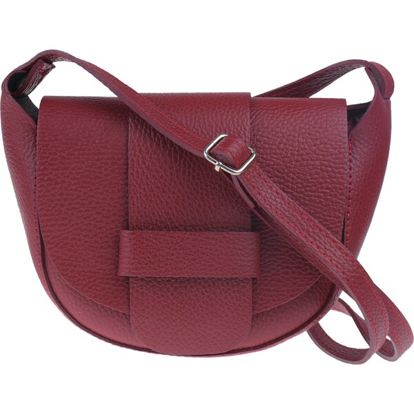 Bordo kožená talianska crossbody kabelka Rerta Bordo NovaKabelka.sk 36315186