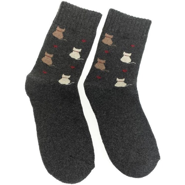 AURA.VIA Tmavosivé ponožky CATTY 36333662