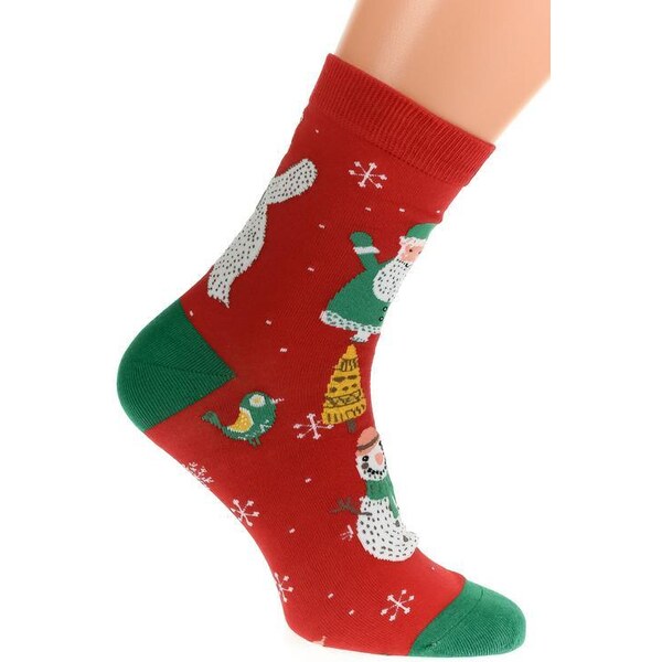 AURA.VIA Červeno-zelené ponožky VIANKY 36333666