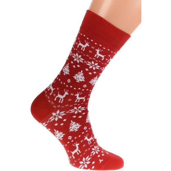 AURA.VIA Červené ponožky VIANOCE 36333694