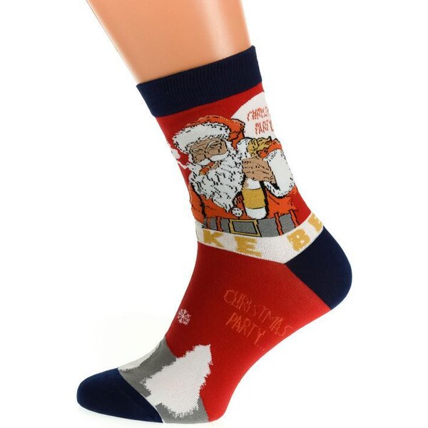 AURA.VIA Červeno-čierne ponožky VIANKY 36333680