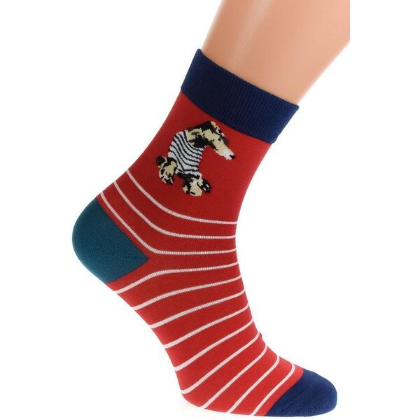 AURA.VIA Červené ponožky DOGGY 36333708