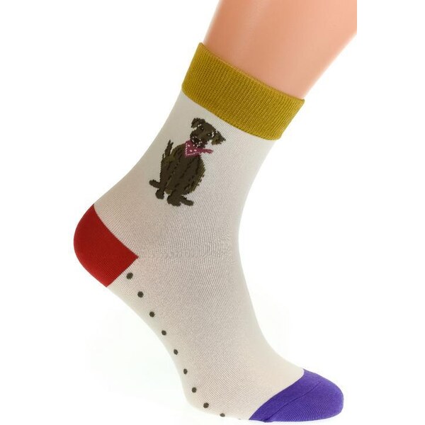 AURA.VIA Biele ponožky DOGGY 36333713