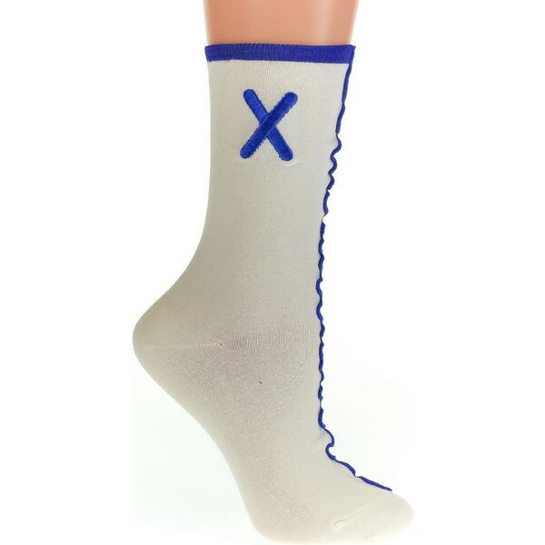 AURA.VIA Bielo-modré ponožky AKIN 36333769