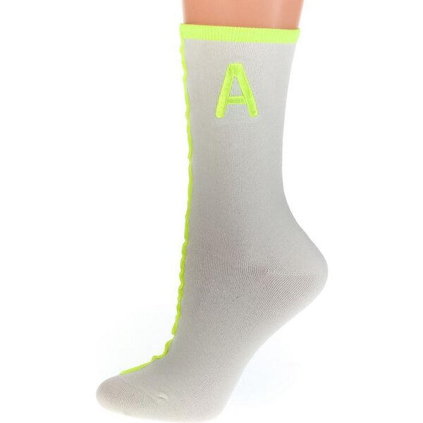 AURA.VIA Bielo-zelené ponožky AKIN 36333773