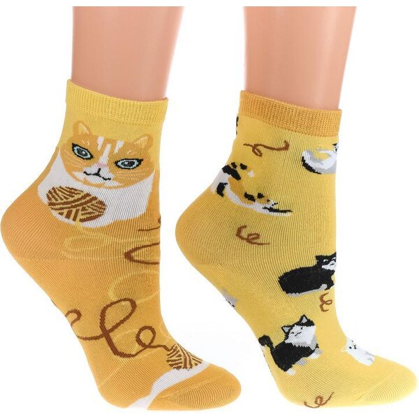 AURA.VIA Žlté ponožky DUO 36333804