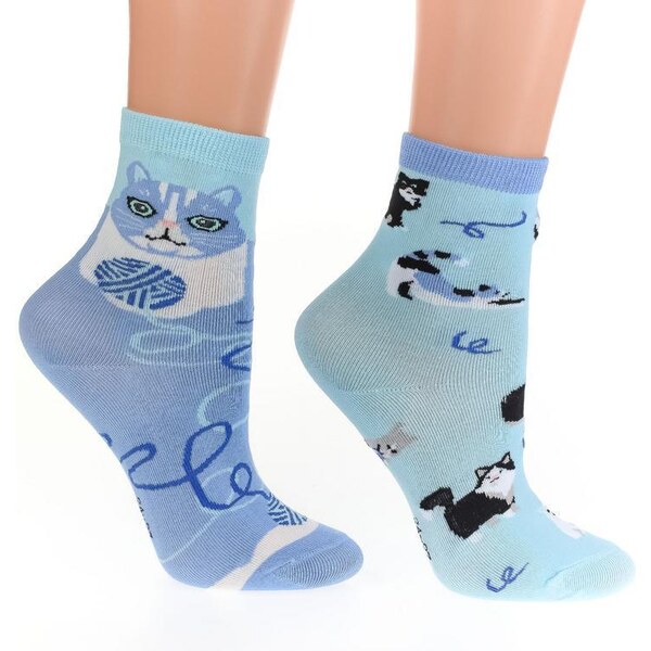 AURA.VIA Modré ponožky DUO 36333806