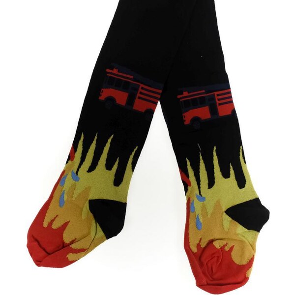 AURA.VIA Detské čierne pančuchy FIRE 36333836