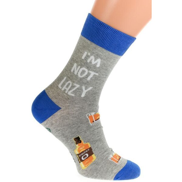 AURA.VIA Pánske sivé ponožky NICO 36333873