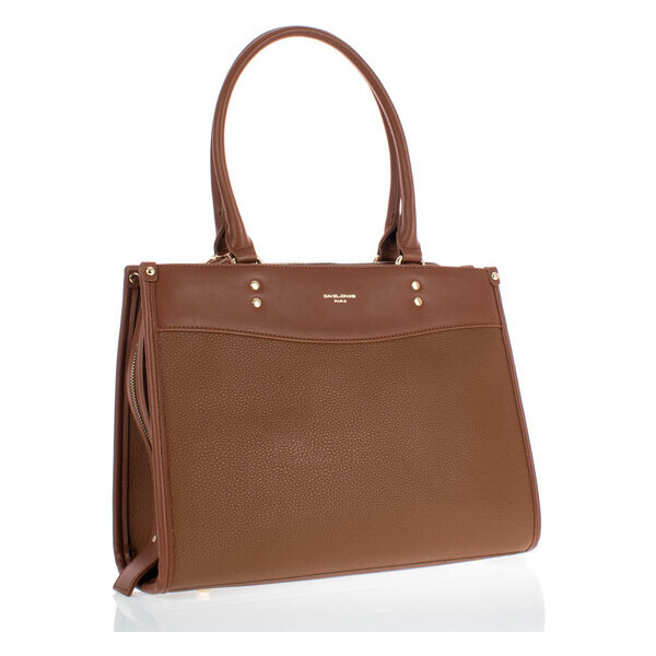 Kabelka - David Jones dámska s popruhom hnedá 36343297