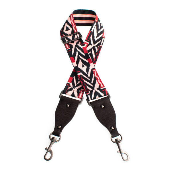 DIANA&CO Popruh na tašku - vzorovaný s koženkou čierny 36343319