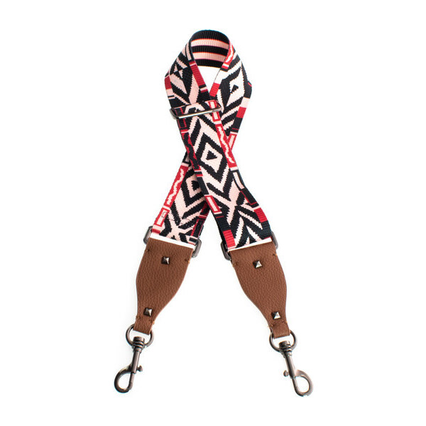 DIANA&CO Popruh na tašku - vzorovaný s koženkou hnedý 36343320