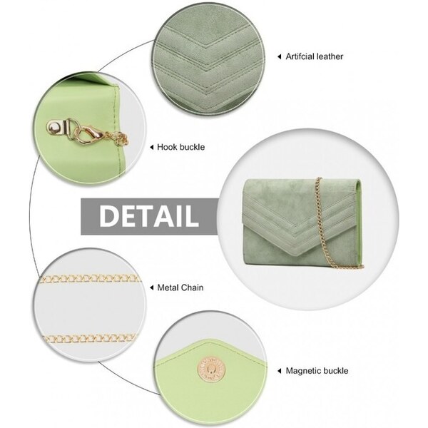 Miss Lulu Kabelka - ML spoločenská semišová zelená 36343371