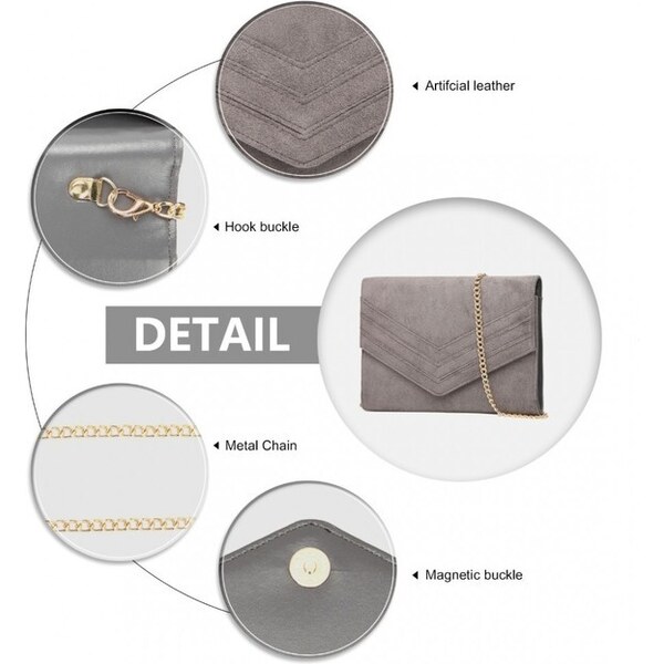 Miss Lulu Kabelka - ML spoločenská semišová šedá 36343372