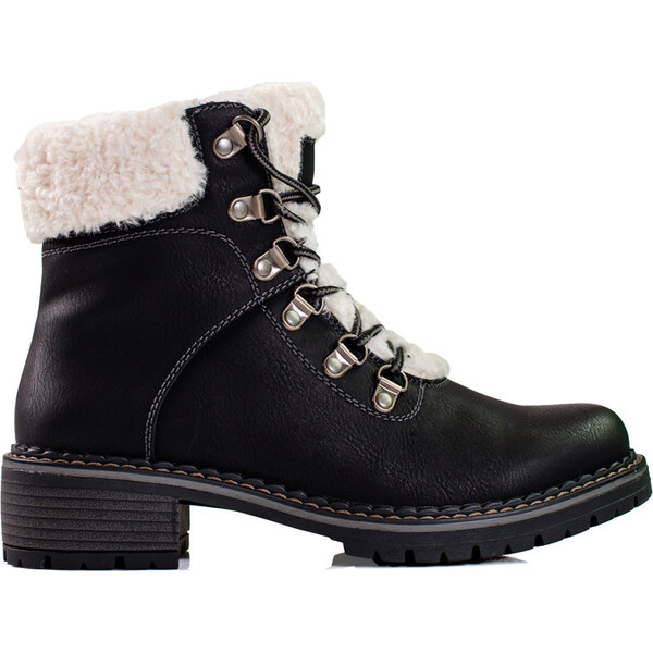 Goodin Čierne traperky s kožušinou GD-WL-39B 36348391