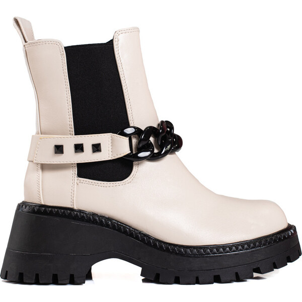 SHELOVET Béžové workery s retiazkou BHRX7385BE 66148648