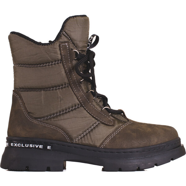 SHELOVET Šnurovacie tmavozelené snehule 22-62062GR 66148649