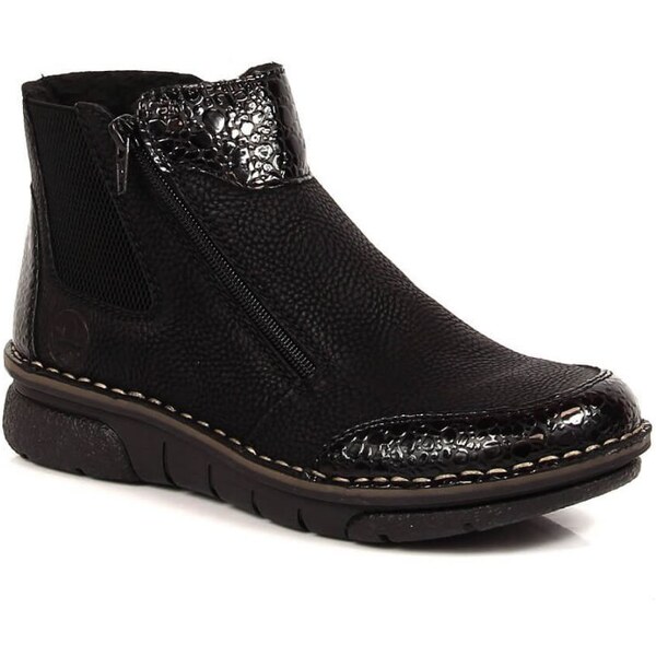 Pohodlné zateplené topánky so zipsom Rieker W RKR555 62316240