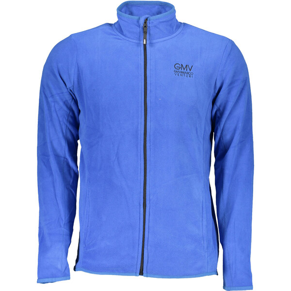 GIAN MARCO VENTURI Pánska modrá fleecová mikina na zips 64707573