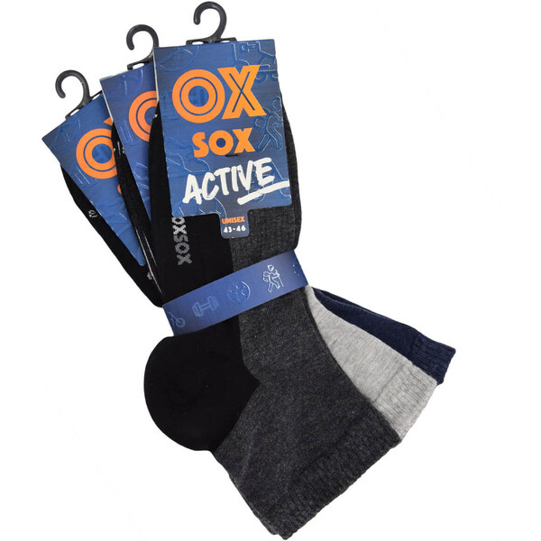 RS Active pánske bavlnené elastické športové členkové ponožky OXSOX 36371641