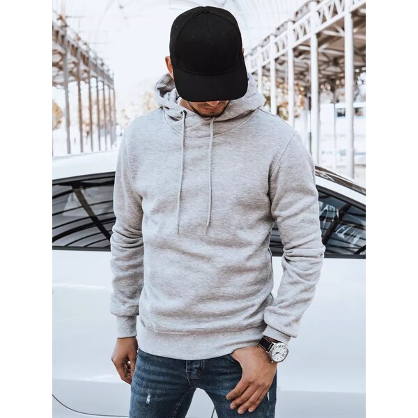 Buďchlap Svetlošedá mikina s kapucňou v originálnom prevedení 36394487