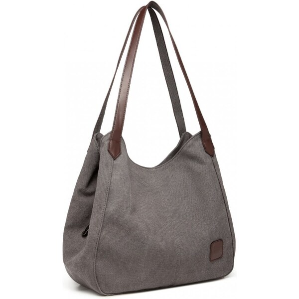 Dámska taška na rameno canvas Kono Saviora L sivá 62526664
