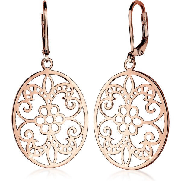 ELLI Náušnice Ornament ružové zlato 54221653