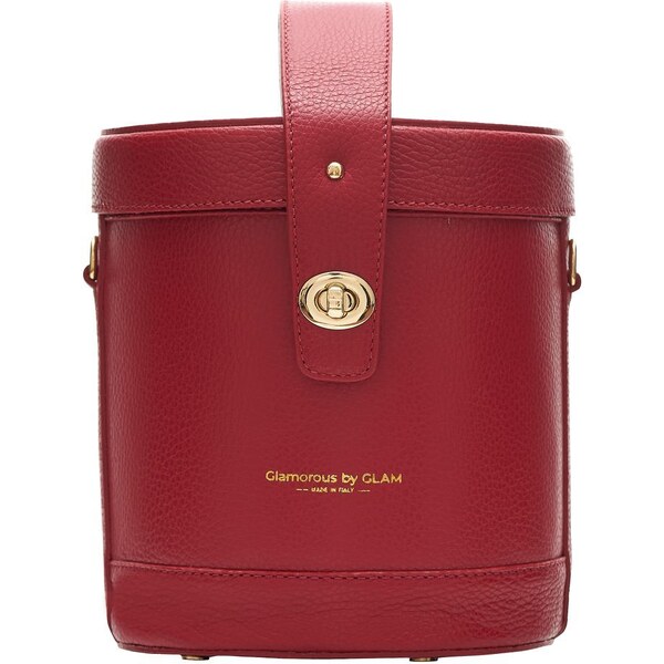 Glamorous by GLAM Dámska kožená kabelka do ruky - červená 36414516
