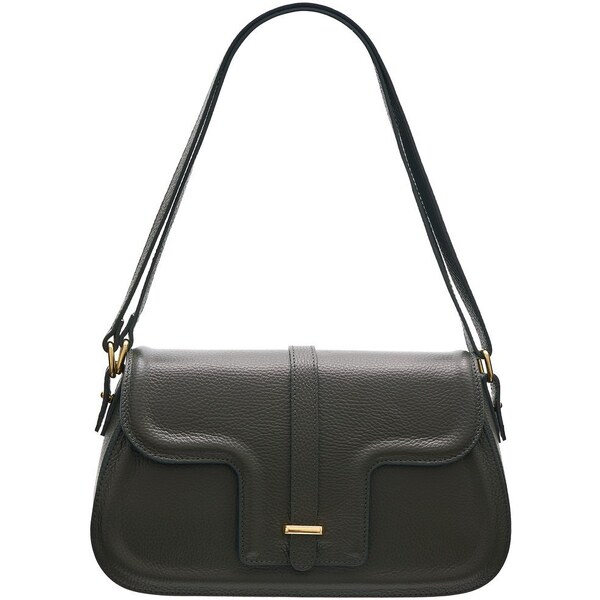 Glamorous by GLAM Kožená kabelka cez rameno - tmavo zelená 36414530