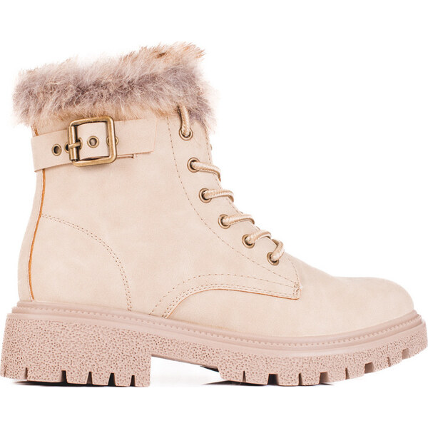 Goodin Béžové dámske workery s kožúškom GD-TL37DK.BE 61532725