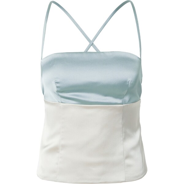 LENI KLUM x ABOUT YOU Top Samantha svetlomodrá / šedobiela 36448176