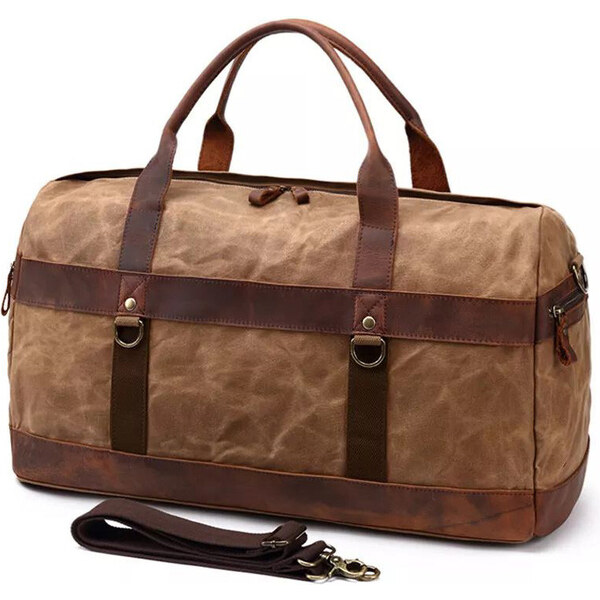 Glara Vodeodolná plátená cestovná retro tašky 36989042