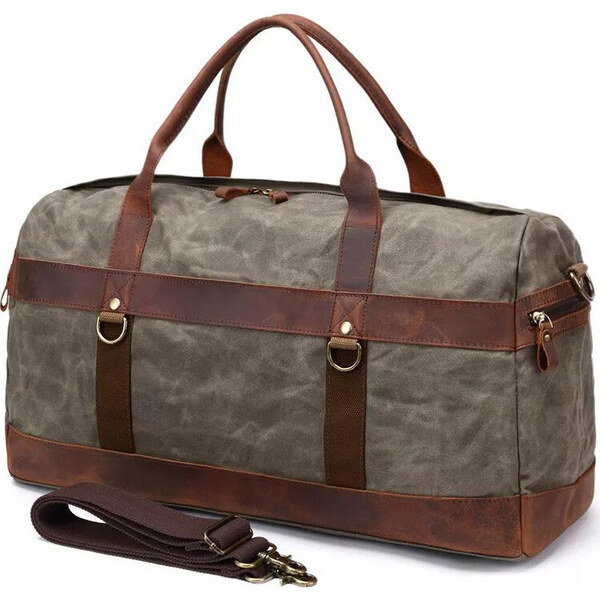 Glara Vodeodolná plátená cestovná retro tašky 36989043