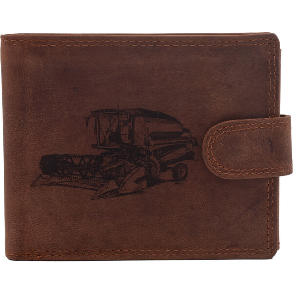 Pánska kožená peňaženka MERCUCIO svetlohnedá vzor 53 kombajn 2911906 36435868