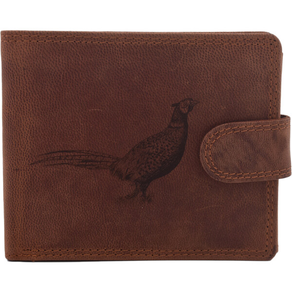 Pánska kožená peňaženka MERCUCIO svetlohnedá vzor 12 bažant 2911906 36435879