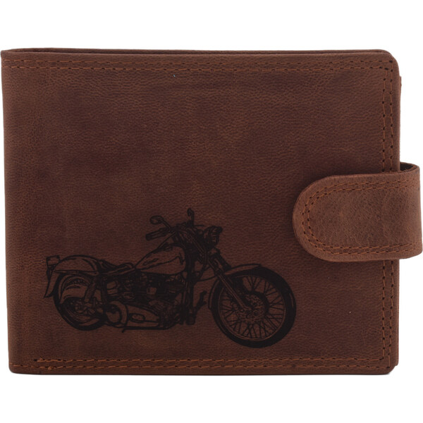 Pánska kožená peňaženka MERCUCIO svetlohnedá vzor 27 motorka 2911906 36435889