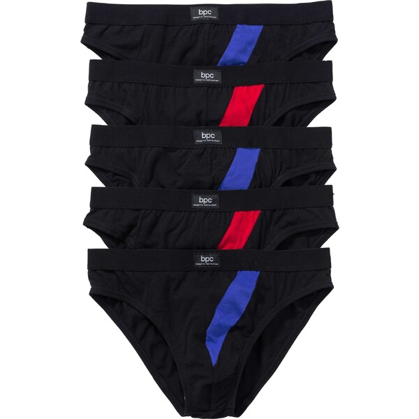 bonprix Slipy (5 ks), s bavlnou, farba čierna 44789519