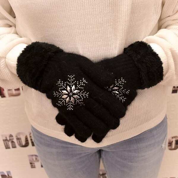 JOHN-C Čierne rukavice DESANA 64446304