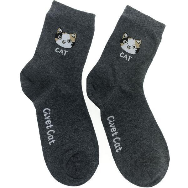 AURA.VIA Tmavosivé ponožky YERO CAT 36442870