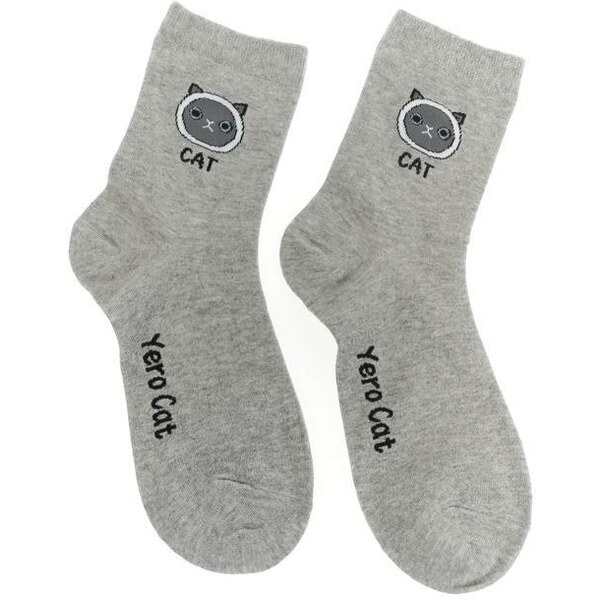 AURA.VIA Sivé ponožky YERO CAT 36442871
