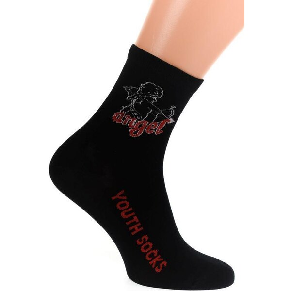 AURA.VIA Čierne ponožky VALENTINE DAYS 36442872