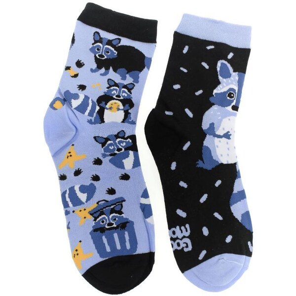 AURA.VIA Čierno-fialové ponožky DUO 36442887