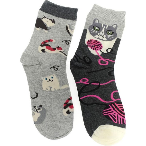 AURA.VIA Sivé ponožky DUO 36442888