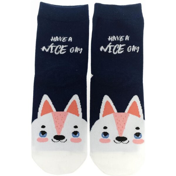 AURA.VIA Tmavomodré ponožky NICE DAY 36442910